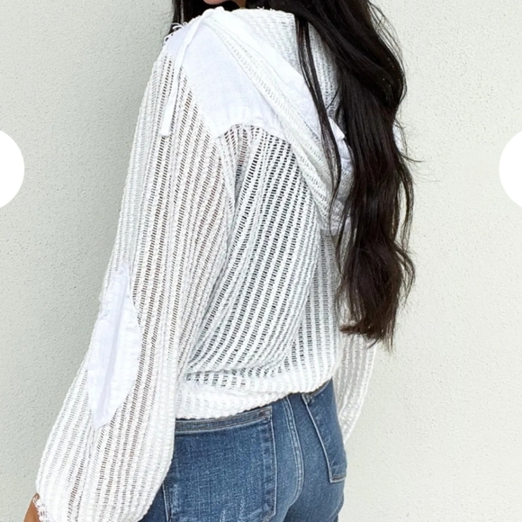 POL White Shacket with Patch Pockets - Picture 2 of 2